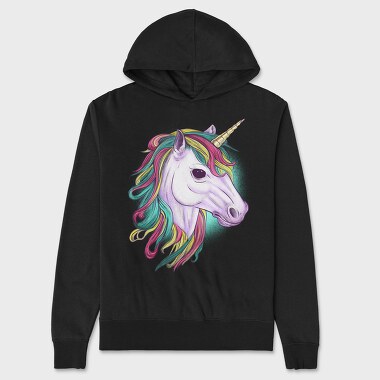 Unicorn Head Color, Hanorac Oversize Barbati (Unisex)