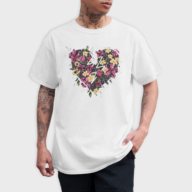 Flower Heart Dreams, Tricou Barbati (Unisex)