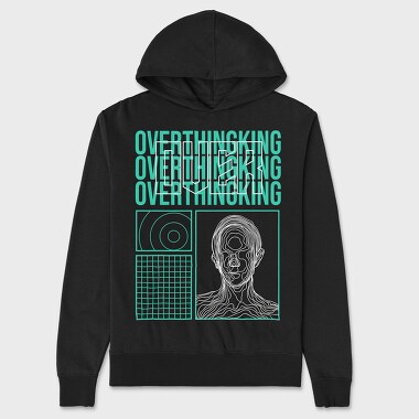 Overthinking, Hanorac Oversize Barbati (Unisex)