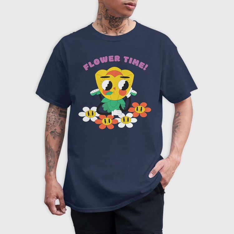 Flower Power Time, Tricou Barbati (Unisex)