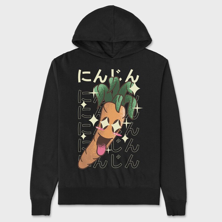 carrot crazy kawaii, Hanorac Oversize Barbati (Unisex)