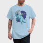 Astronaut Riding Dino, Tricou Barbati (Unisex)