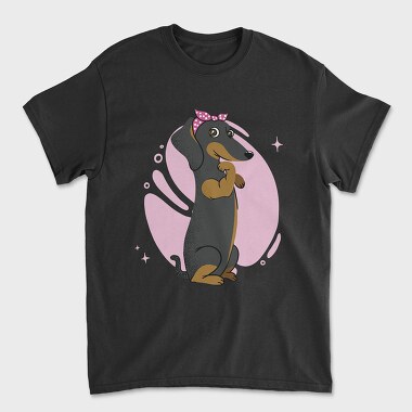 Dachsund Girl, Tricou Barbati (Unisex)