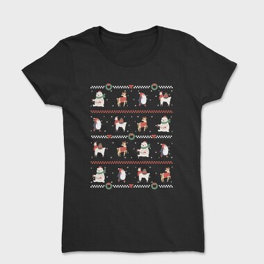 Ugly Sweater Christmas Animals, Tricou Femei