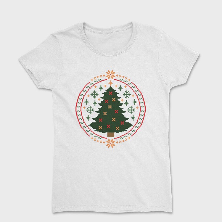 Ugly Sweater Christmas Tree, Tricou Femei