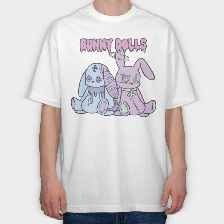 Bunny Dollz, Tricou Oversize Barbati (Unisex)