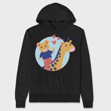 Animals Cartoon, Hanorac Oversize Barbati (Unisex)