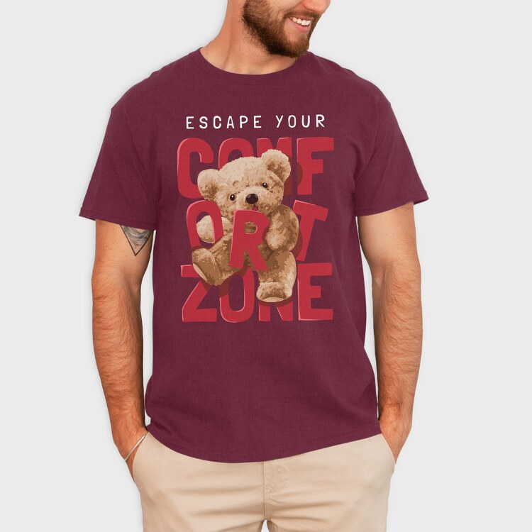 Teddy Escape Zone, Tricou Barbati (Unisex)