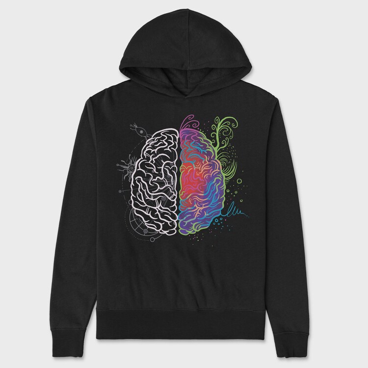 Brain Leftand Right, Hanorac Oversize Barbati (Unisex)