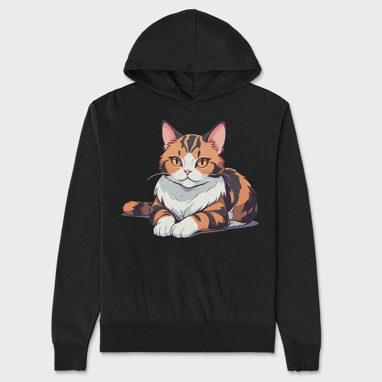 Orange Cat, Hanorac Oversize Barbati (Unisex)