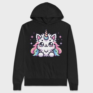 Unicorn Cute, Hanorac Oversize Barbati (Unisex)