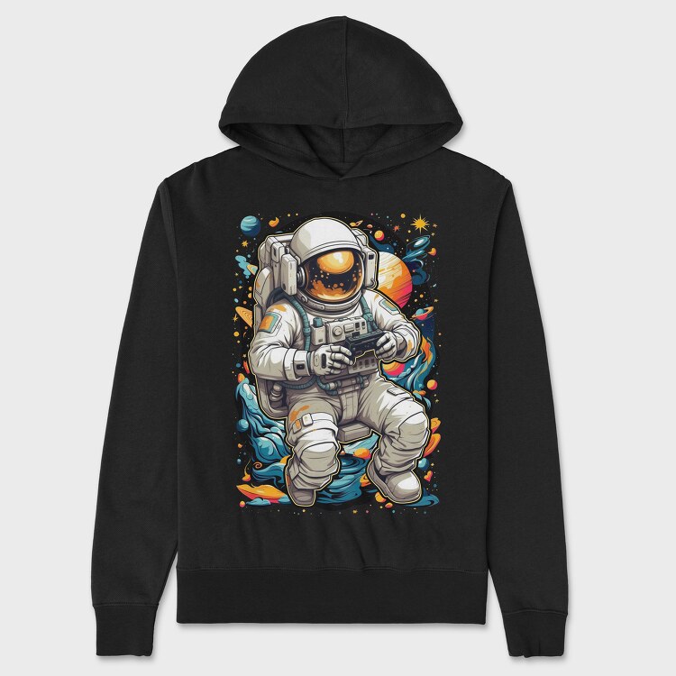 Gamer Astronaut, Hanorac Oversize Barbati (Unisex)