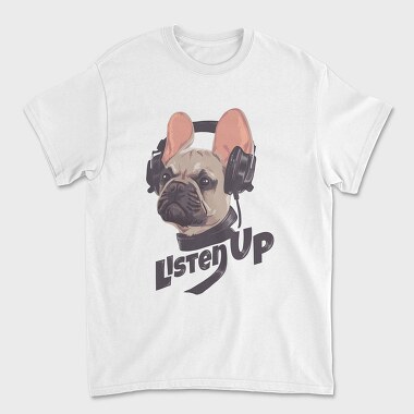 Frenchie Tunes Up, Tricou Barbati (Unisex)