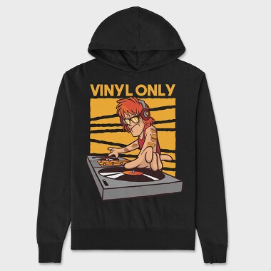 Vinyl Only Dj, Hanorac Oversize Barbati (Unisex)