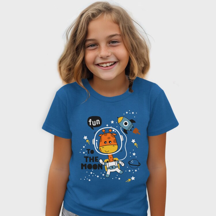 Giraffe Astronaut Fun, Tricou Copii