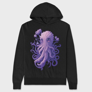 Purple Octopus, Hanorac Oversize Barbati (Unisex)