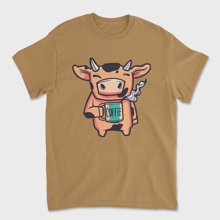 Tricou Barbati (Unisex), Cow Mug Coffee