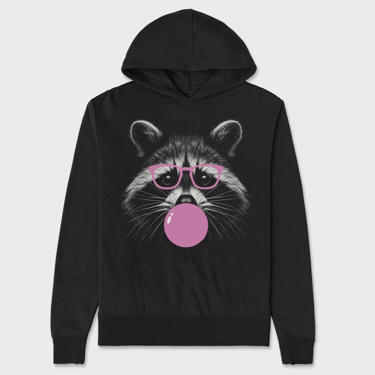 racoon bubblegum, Hanorac Oversize Barbati (Unisex)