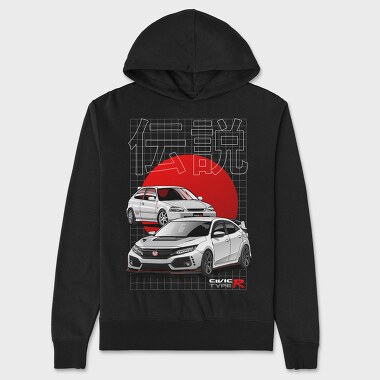 Honda Civic type R, Hanorac Oversize Barbati (Unisex)