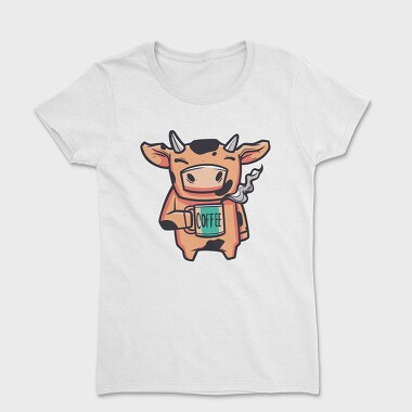 Tricou Femei, Cow Mug Coffee