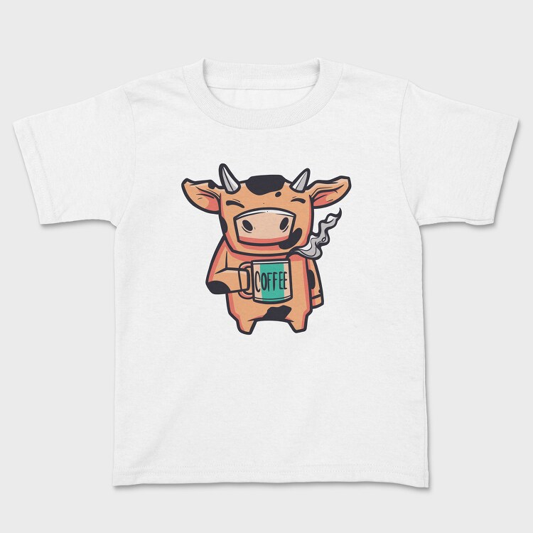 Tricou Copii, Cow Mug Coffee