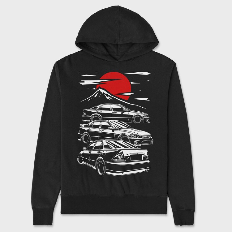 Jdm Altezza Sunset Mountain, Hanorac Oversize Barbati (Unisex)