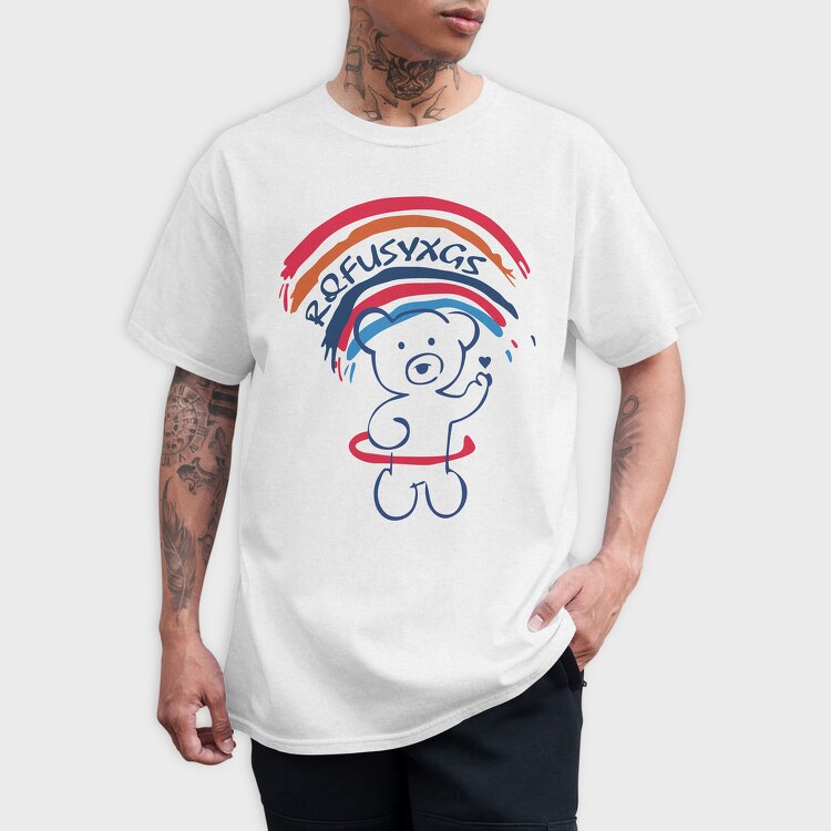 Rainbow Bear Vibes, Tricou Barbati (Unisex)