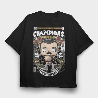 Freddy Mercuri Queen, Tricou Oversize Barbati (Unisex)