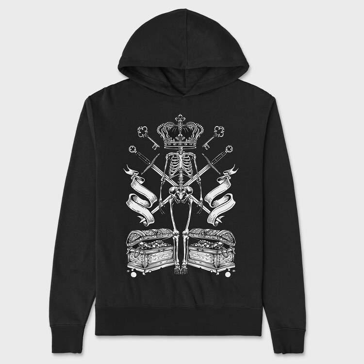 Skeleton King, Hanorac Oversize Barbati (Unisex)