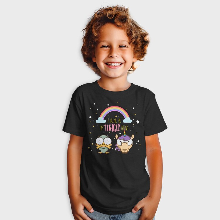 Rainbow Unicorn Duo, Tricou Copii