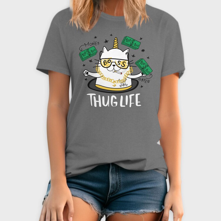 Cat Boss Life, Tricou Barbati (Unisex)