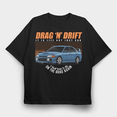 Mitsubishi Lancer Evolution, Tricou Oversize Barbati (Unisex)