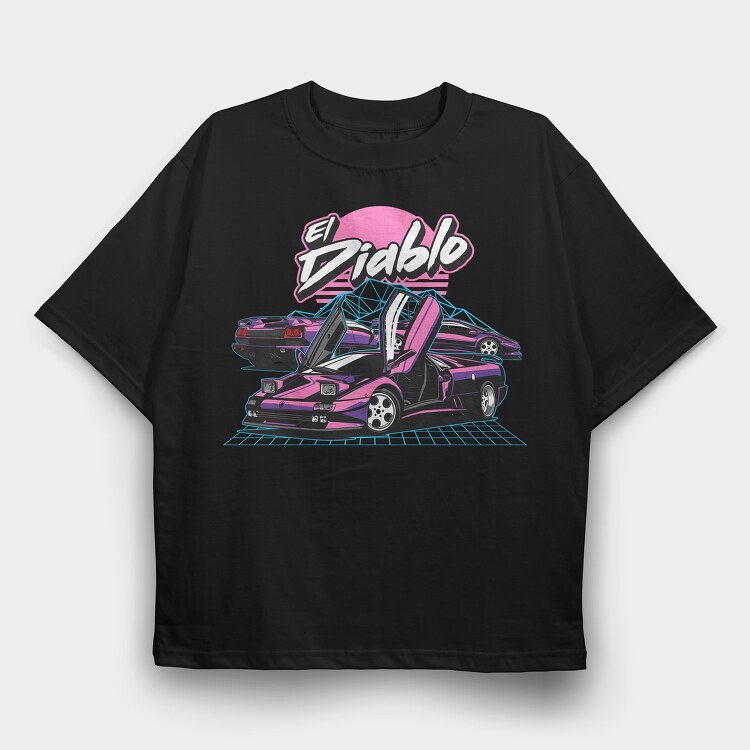 El Diablo, Tricou Oversize Barbati (Unisex)