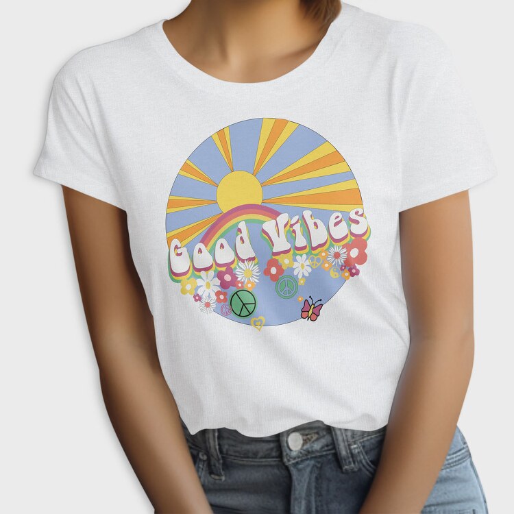 Good Vibes Flower Power, Tricou Femei