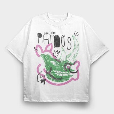 Animal Skulls 5, Tricou Oversize Barbati (Unisex)