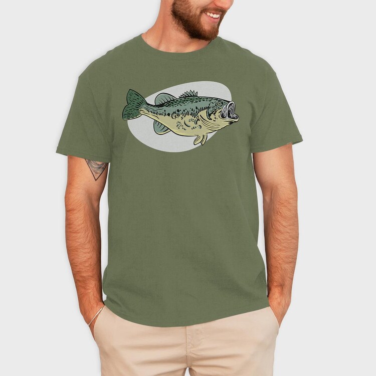 Bass Fish, Tricou Barbati (Unisex)