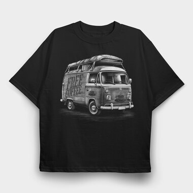 Van Free Coffee, Tricou Oversize Barbati (Unisex)