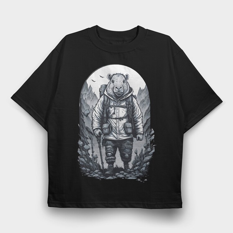 Capibara Nature, Tricou Oversize Barbati (Unisex)