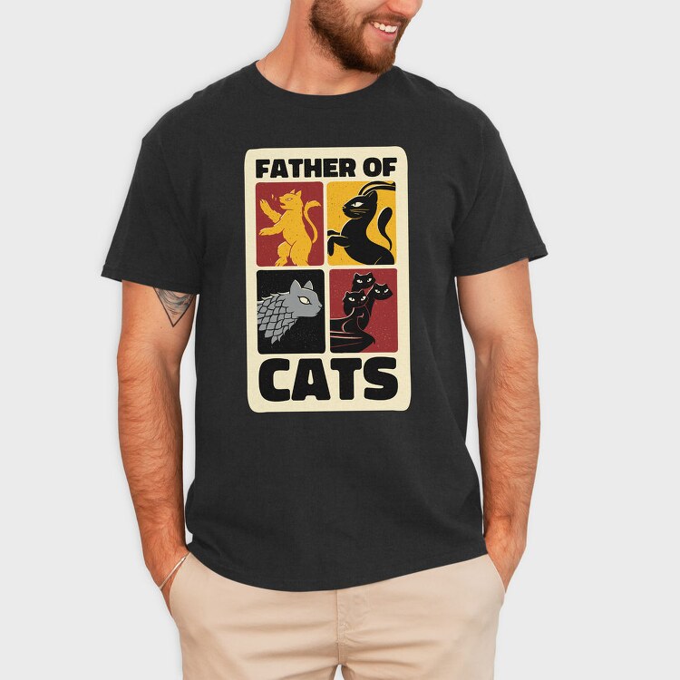 Catfather Of Cats, Tricou Barbati (Unisex)