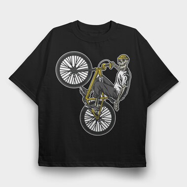 Skeleton BMX, Tricou Oversize Barbati (Unisex)