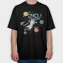 Space Cat Adventure, Tricou Oversize Barbati (Unisex)