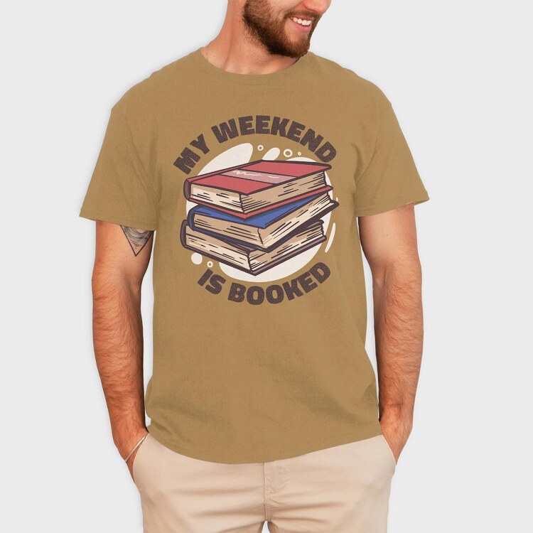 Bookpile Weekend, Tricou Barbati (Unisex)