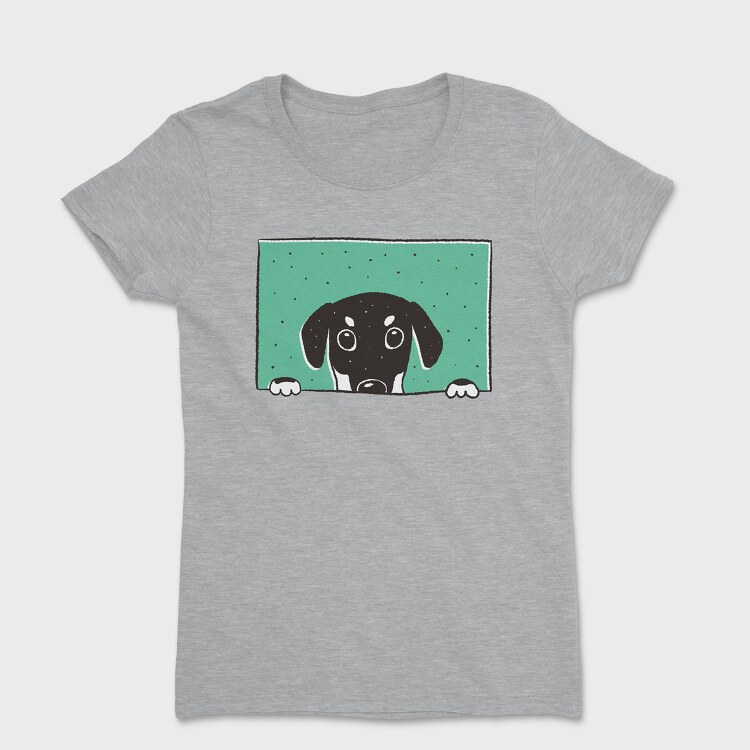 Tricou Femei, Peeking Dog