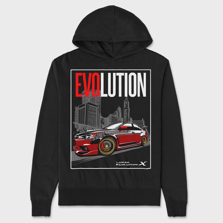 Lancer Evo X 2, Hanorac Oversize Barbati (Unisex)