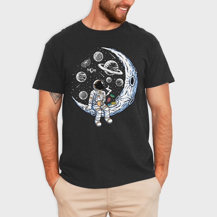 Space Donut Astronaut, Tricou Barbati (Unisex)