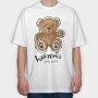 Teddy Warning Overload, Tricou Oversize Barbati (Unisex)